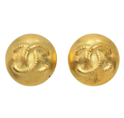 Chanel Coco Mark Round Earrings