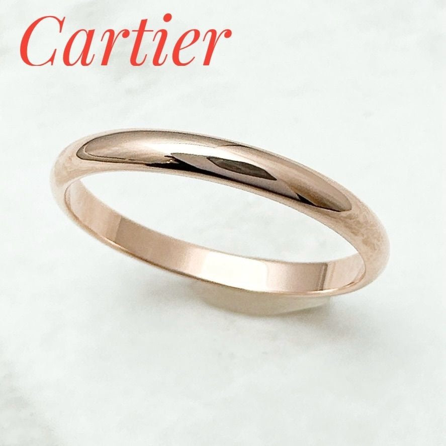 Cartier Wedding Band Pink Gold Ring 56