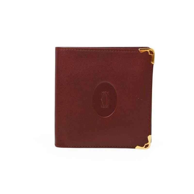 Cartier Fold Wallet Vintage Must de Cartier Bordeaux