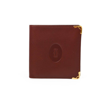 Cartier Fold Wallet Vintage Must de Cartier Bordeaux