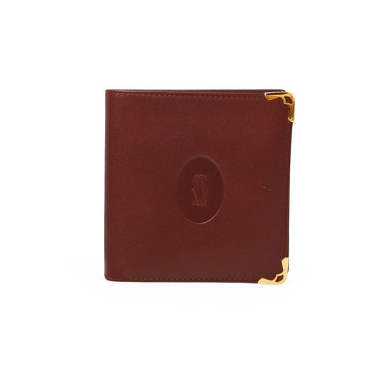 Cartier Fold Wallet Vintage Must de Cartier Bordeaux