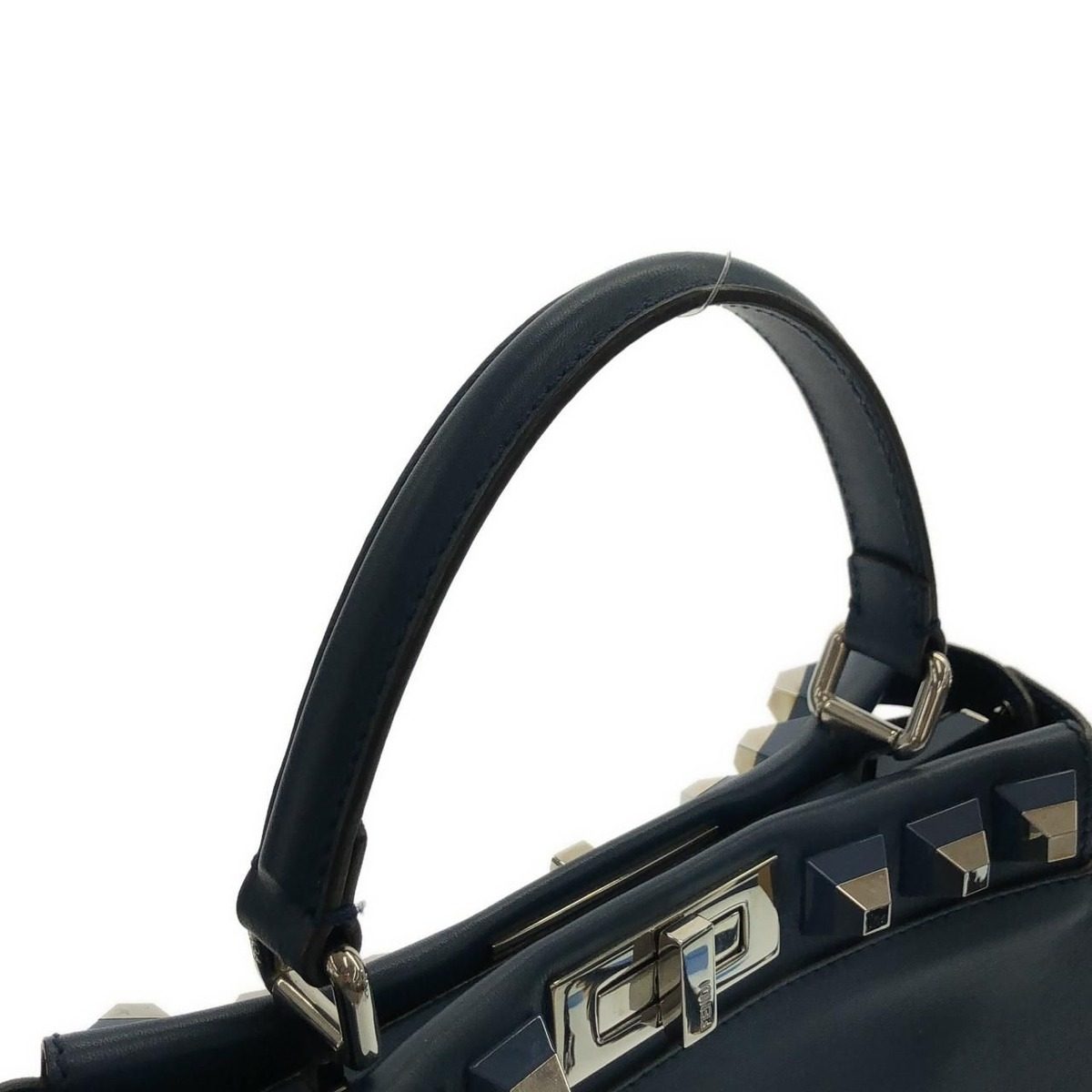 Fendi Peekaboo Bag Handbag Blue — view 4