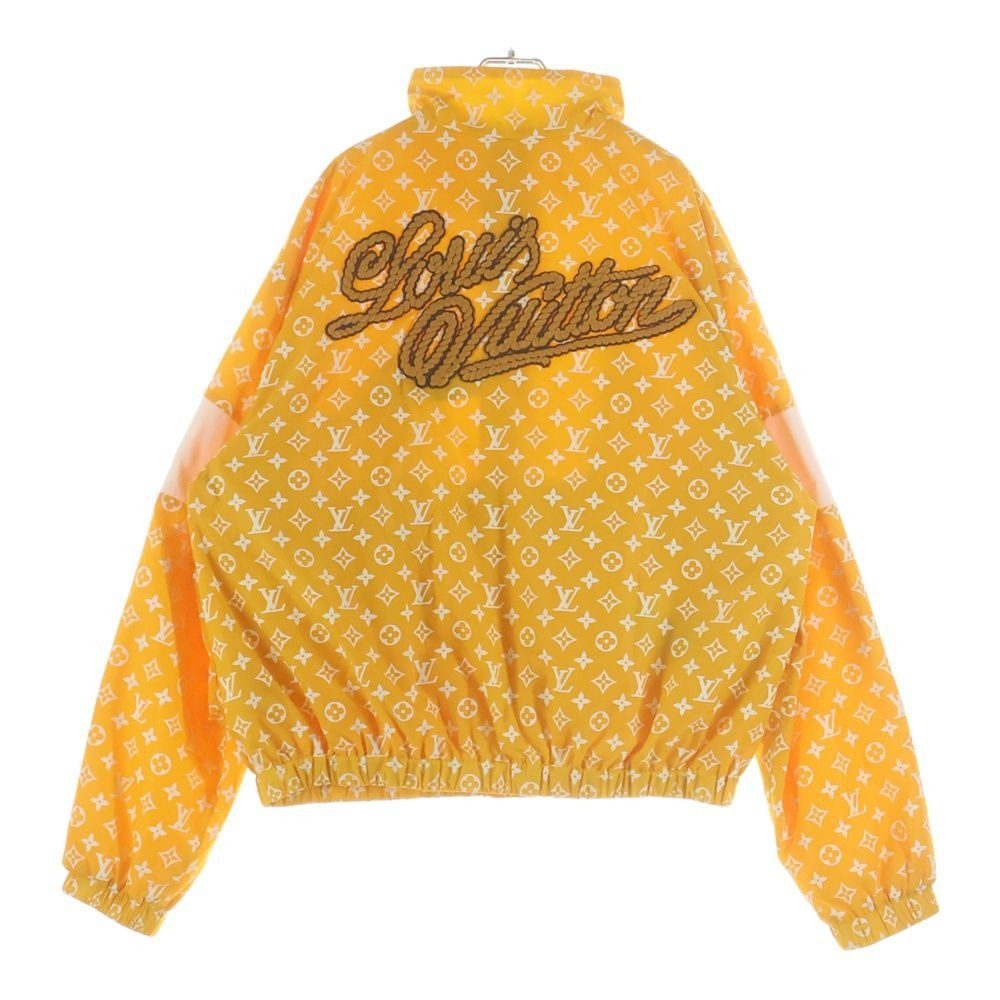 Louis Vuitton Nylon Monogram Print Technical Track Top Jacket Yellow Mjw