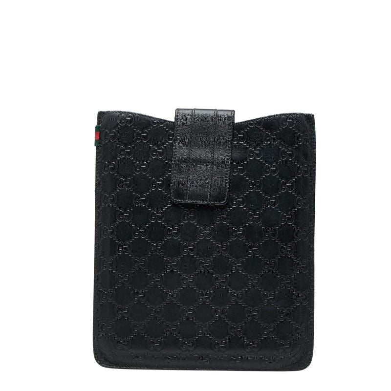 Gucci Guccissima Mobile Case Mustard Ipad Black Leather