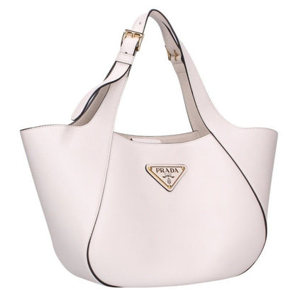 Prada 1 Bg483 Triangle Logo Plate Leather Handbag Women's