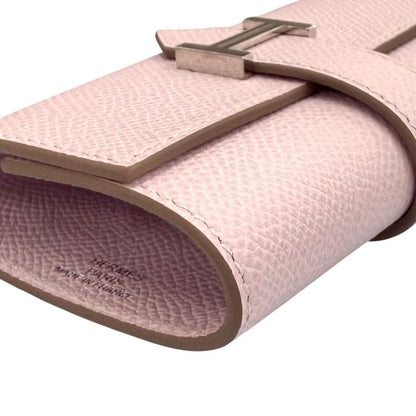 Hermes Bearn Veau Epsom Silver 4 Rows Key Case Mauve Peel Key Holder — view 5