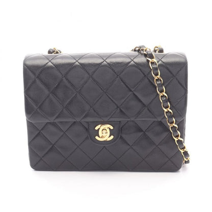 Chanel Shoulder Bag Mini Quilted 20 Black Lambskin