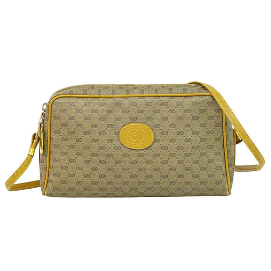 Gucci Vintage Micro GG Shoulder Bag Pochette Brown