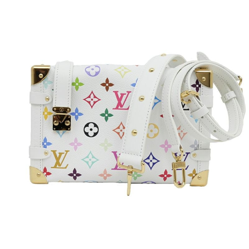 Louis Vuitton Side Trunk MM Takashi Murakami Shoulder Bag White