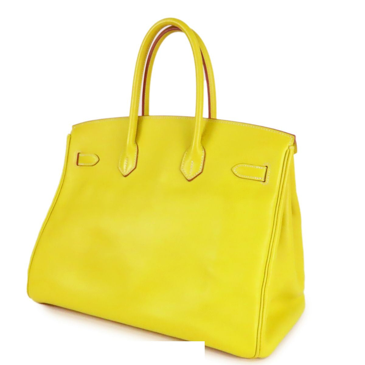 Hermes Birkin 35 Lime Silver Swift Handbag — view 2