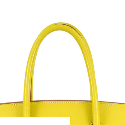 Hermes Birkin 35 Lime Silver Swift Handbag — view 4