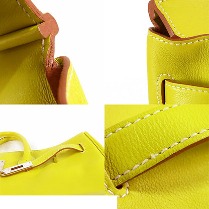 Hermes Birkin 35 Lime Silver Swift Handbag — view 7