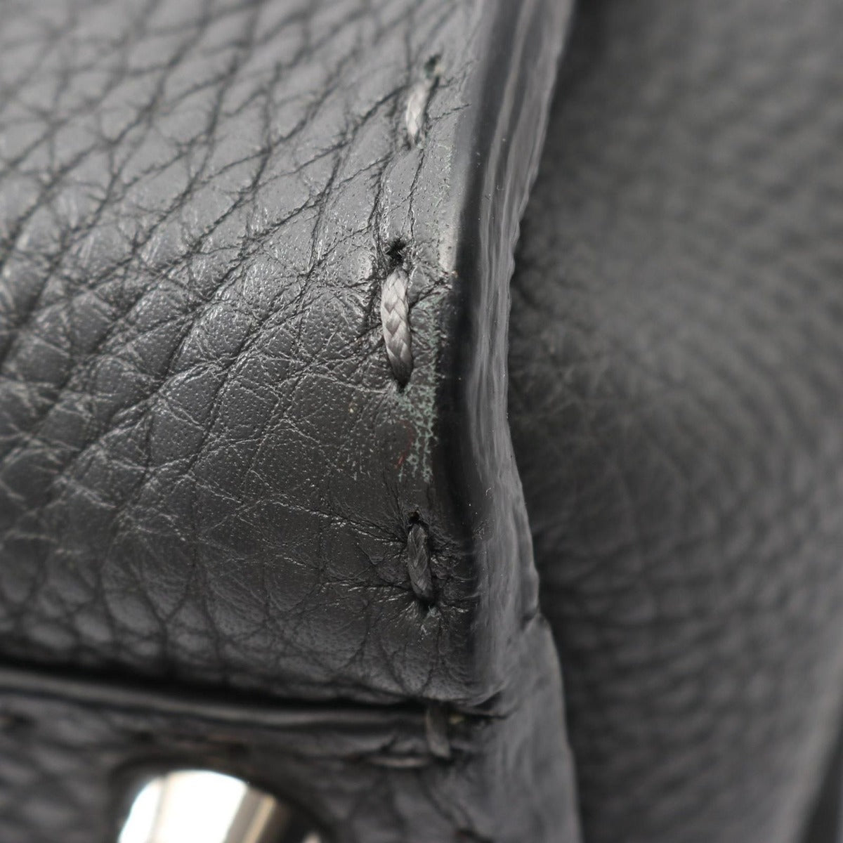 Fendi Handbag Peekaboo Regular Gray Leather Selleria — view 6
