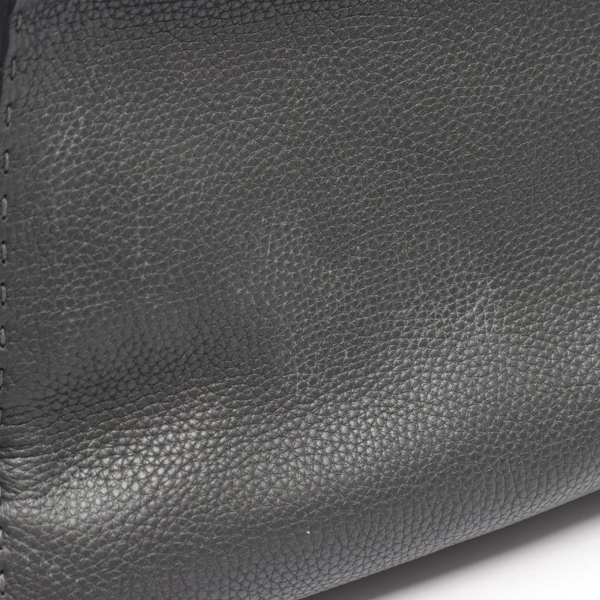 Fendi Handbag Peekaboo Regular Gray Leather Selleria — view 7