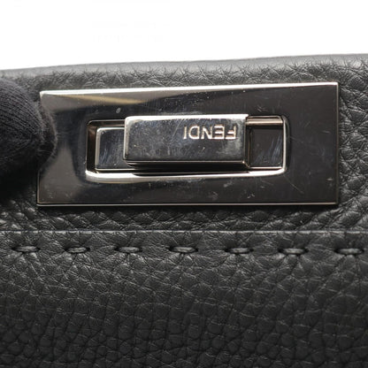 Fendi Handbag Peekaboo Regular Gray Leather Selleria — view 9