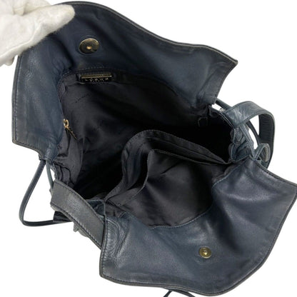 Loewe Drawstring Shoulder Bag Nappa Leather Flamenco Anagram Logo — view 11