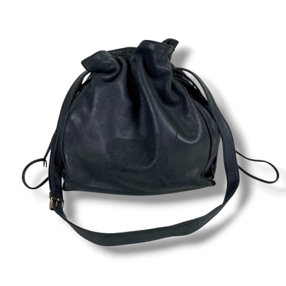 Loewe Drawstring Shoulder Bag Nappa Leather Flamenco Anagram Logo — view 15