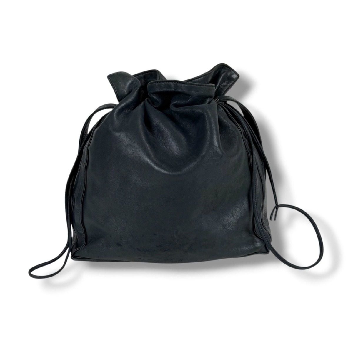 Loewe Drawstring Shoulder Bag Nappa Leather Flamenco Anagram Logo — view 4