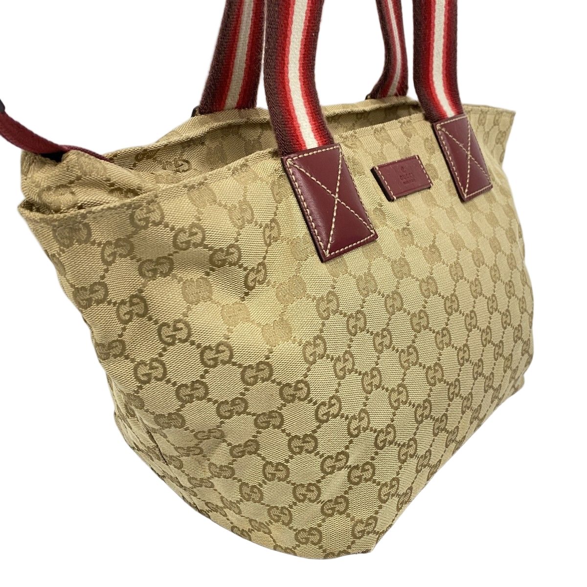 Gucci Handbag GG Canvas Beige Red Champagne Gold — view 2