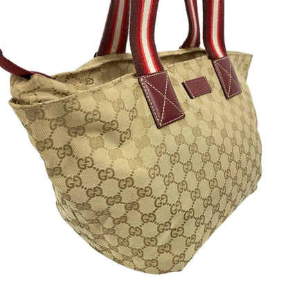 Gucci Handbag GG Canvas Beige Red Champagne Gold — view 2