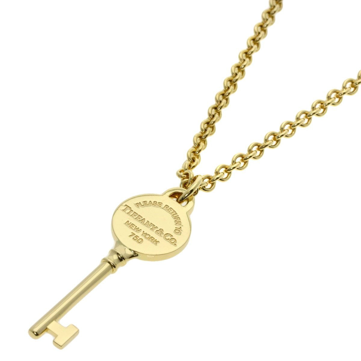 Tiffany & Co. Return to Key Necklace 18K Yellow Gold