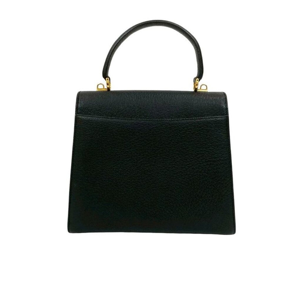 Gucci Vintage Ladylock Leather 2-Way Handbag Shoulder