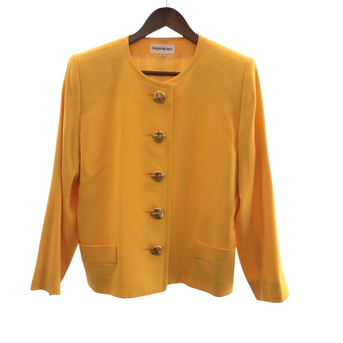 Saint Laurent Yves Vintage YSL 36 Yellow Gold Wool Jacket