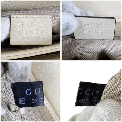 Gucci Interlocking Chain Shoulder Bag Mini Ivory Beige — view 12