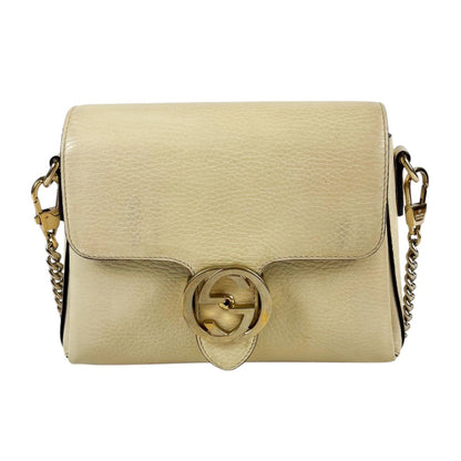 Gucci Interlocking Chain Shoulder Bag Mini Ivory Beige — view 2