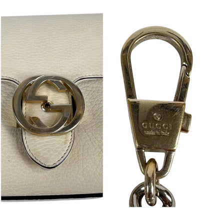 Gucci Interlocking Chain Shoulder Bag Mini Ivory Beige — view 8
