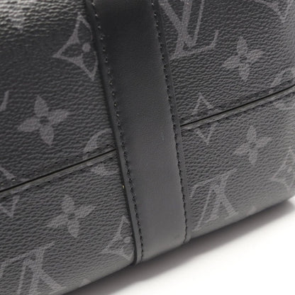 Louis Vuitton Shoulder Bag City Keepall Canvas Leather Gray Black — view 5