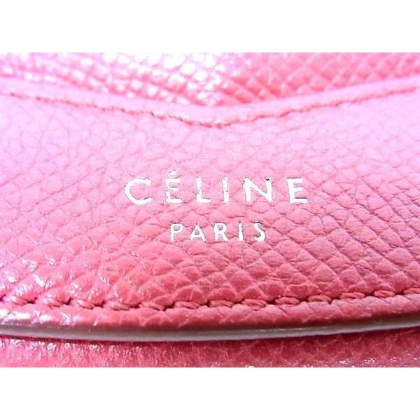Celine Shoulder Bag Trotter Small Pin Cles Edd Leather Fuchsia Pink — view 7