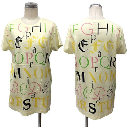 Hermes T-Shirt Cut And Sewn Crew Neck Short Sleeves Size S Alphabet Pattern