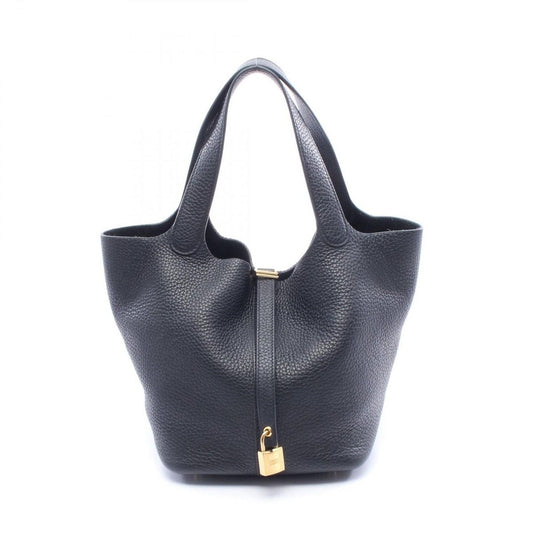 Hermes Handbag Picotin Lock MM Black Leather