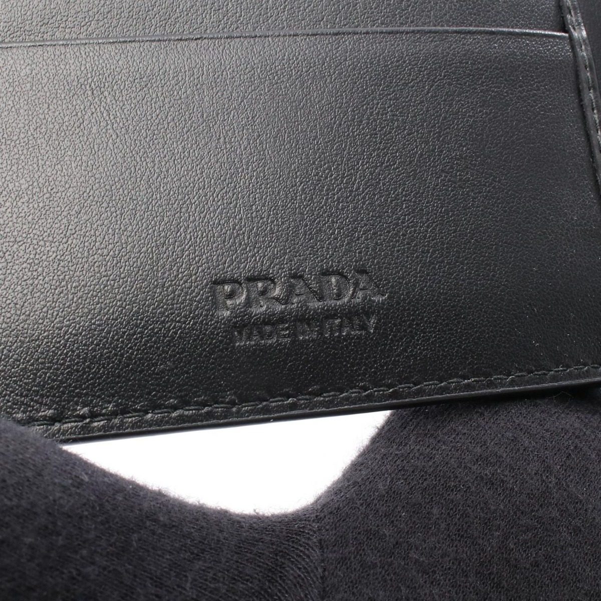 Prada Billfold Black Leather Bifold Wallet — view 4