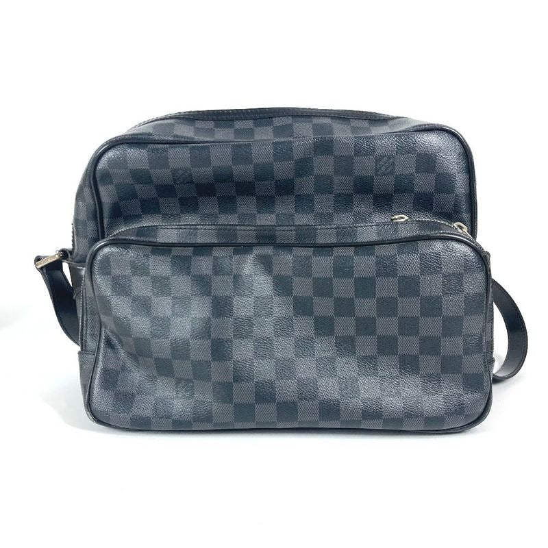 Louis Vuitton Io Shoulder Bag Damier Graphite Canvas Black