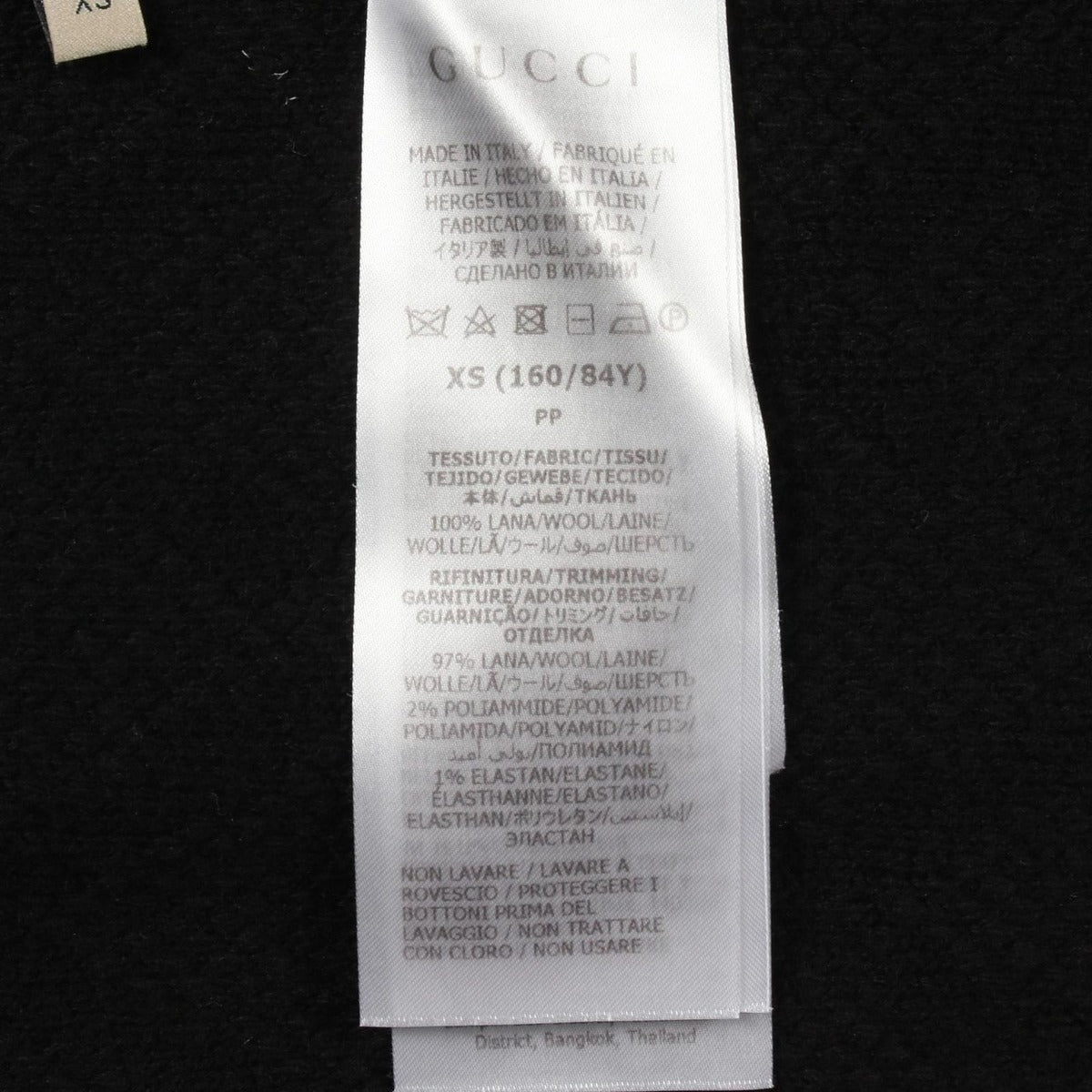 Gucci Cardigan Interlocking Button Black Wool Long — view 4