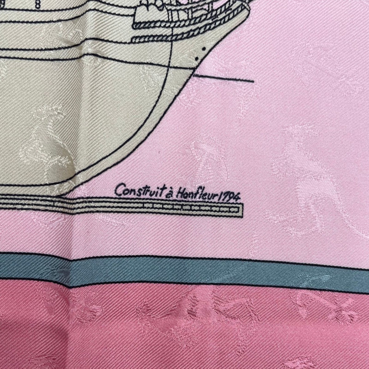 Hermes Scarf Silk Carre 90 le Geographe Geographer Pink — view 7