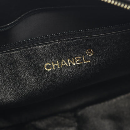 Chanel Shoulder Bag Quilted Black Lambskin Fringe — view 4
