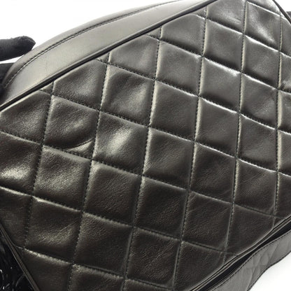 Chanel Shoulder Bag Quilted Black Lambskin Fringe — view 10