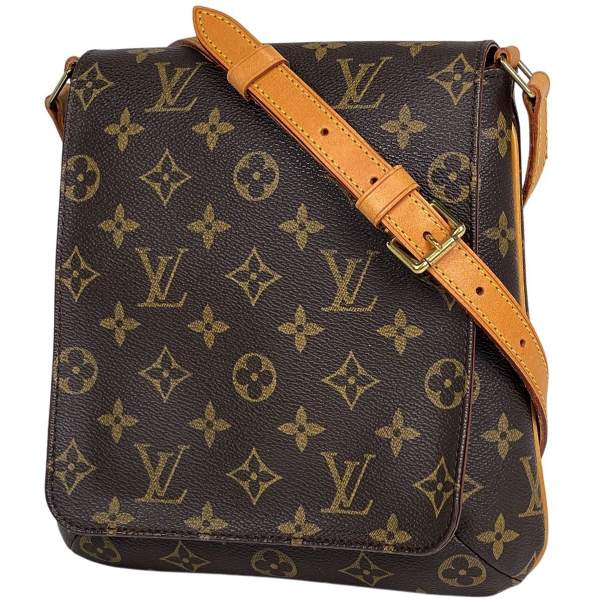 Louis Vuitton Musette Salsa Long Shoulder Bag Monogram Brown