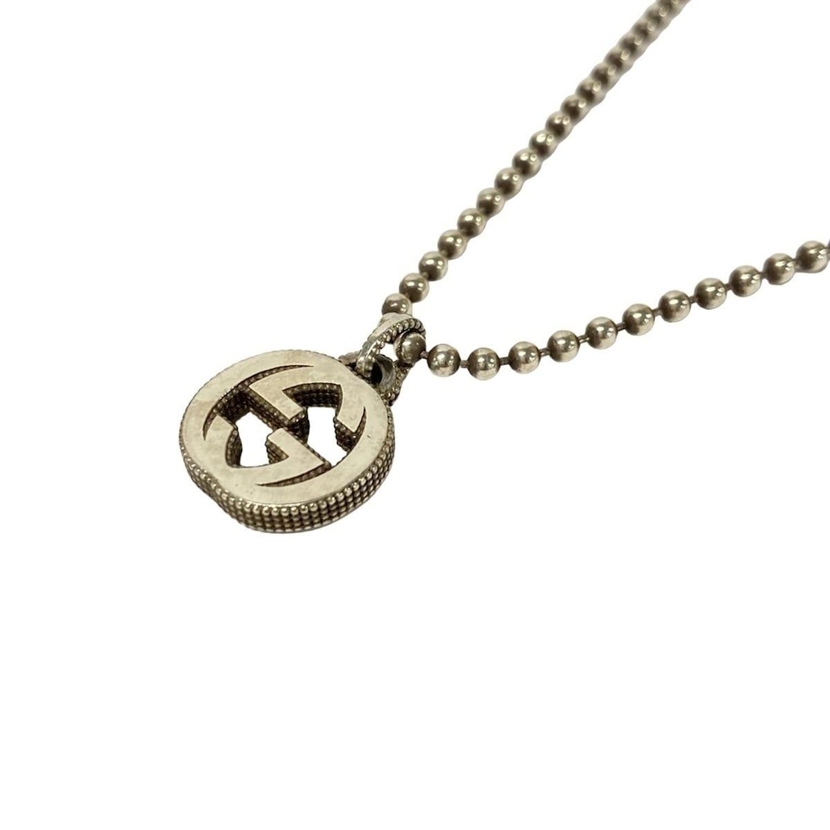 Gucci Necklace Interlocking Silver Ball Chain