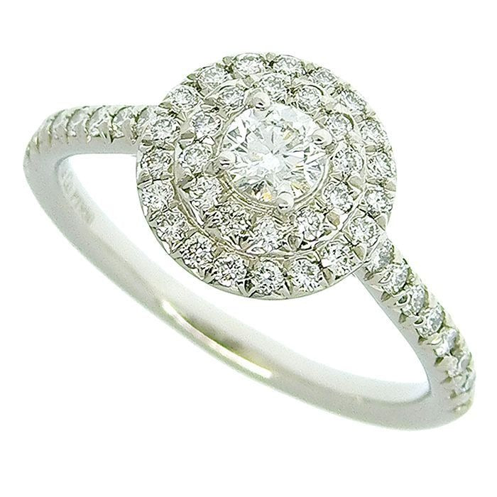 Tiffany & Co Soleste Diamond Ring Pt950 Platinum Size 8.5