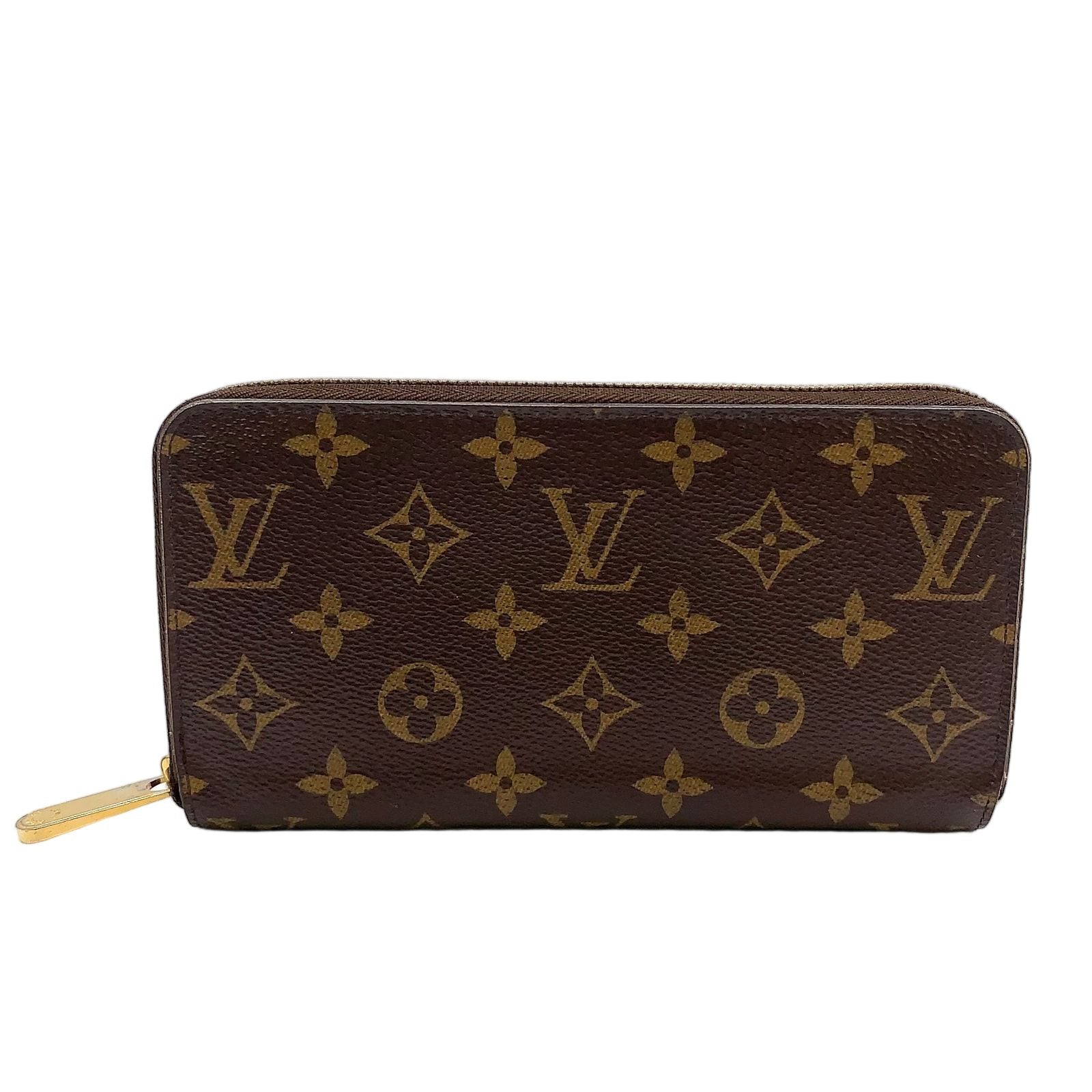 Louis Vuitton Zippy Wallet Monogram Fuchsia Leather Pink Purple Brown Round Gold