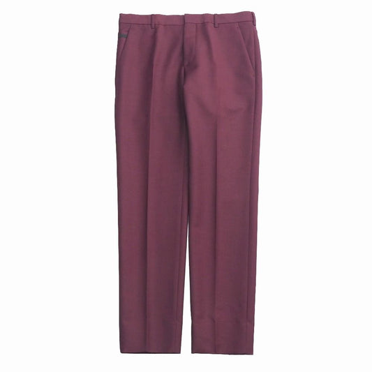 Prada Pants 44 Trousers Pleated No Tuck Bordeaux