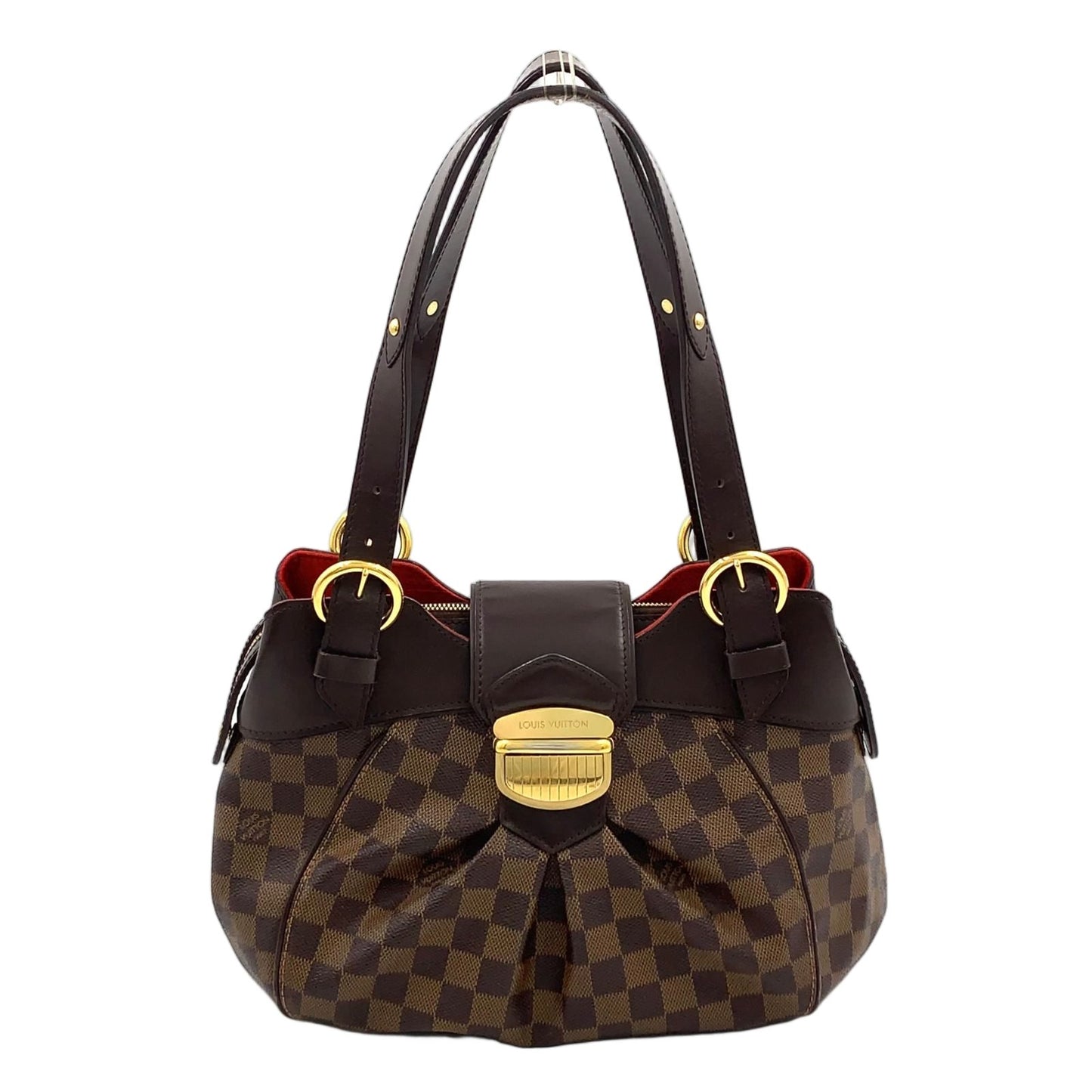 Louis Vuitton Sistina PM Damier Ebene Leather Brown Handbag Gold