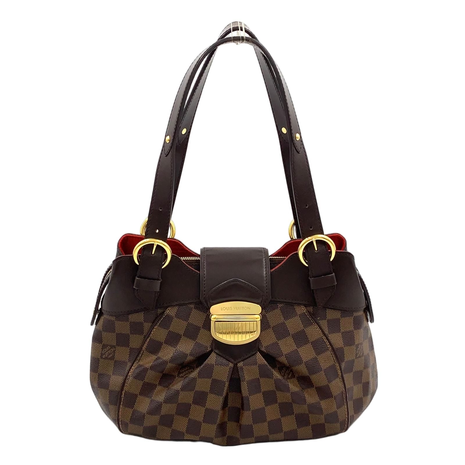 Louis Vuitton Sistina PM Damier Ebene Leather Brown Handbag Gold