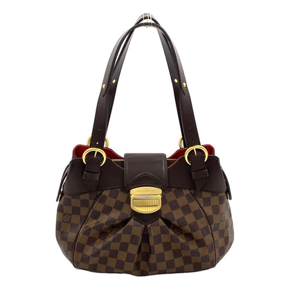Louis Vuitton Sistina PM Damier Ebene Leather Brown Handbag Gold