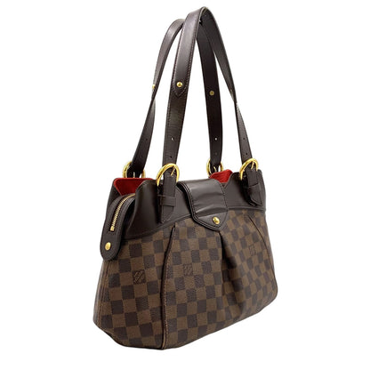 Louis Vuitton Sistina PM Damier Ebene Leather Brown Handbag Gold — view 2