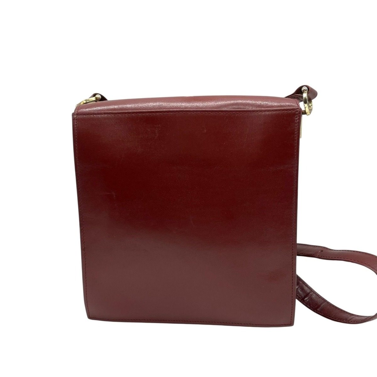 Cartier Must Line Shoulder Bag Leather Gold Crossbody Acceptable Flap Vintage — view 3